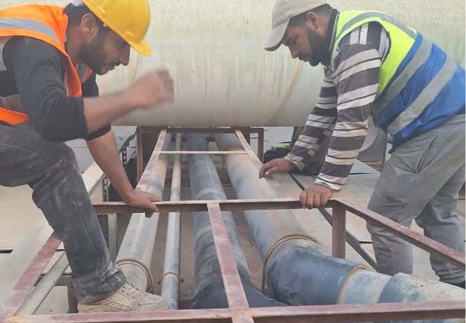 مشروع صيانة خطوط المياه بمدينة الملك سعود الطبيية